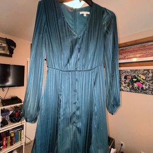 Emerald Green Sleeved Dress